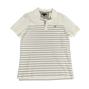 Banana Republic White Polo Shirt Classic Stripes